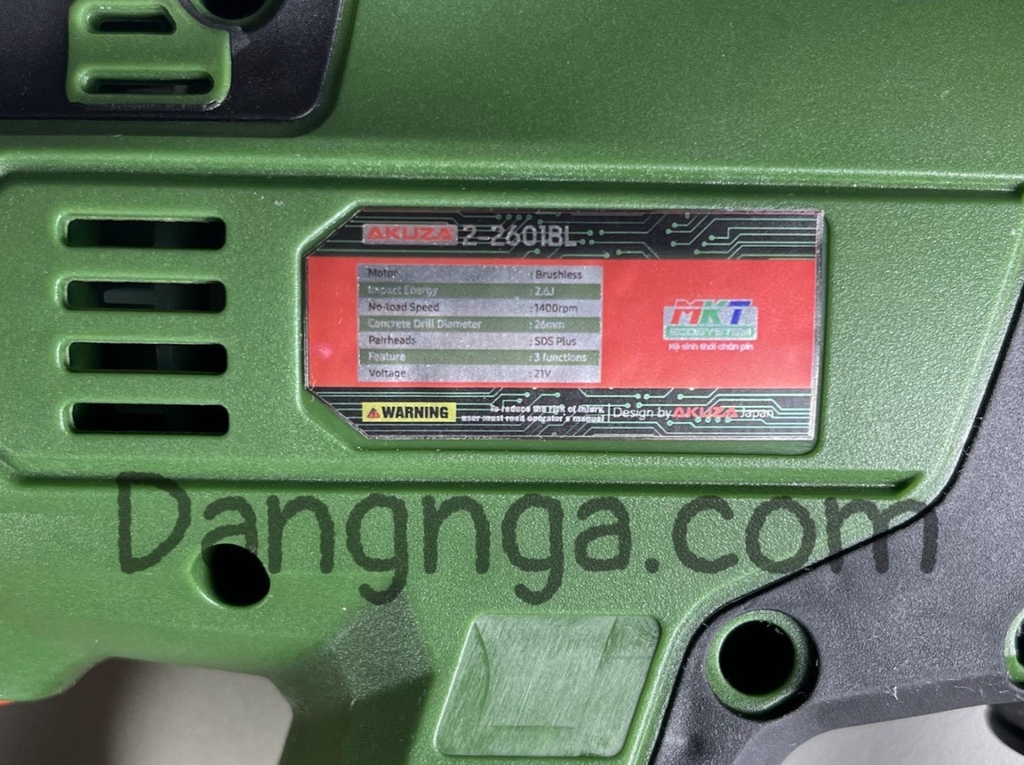 Máy Khoan Bê Tông Pin Akuza 2-2601BL