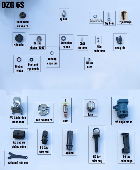 Phụ Kiện Máy Đục Bê Tông 17 Ly DZG6S