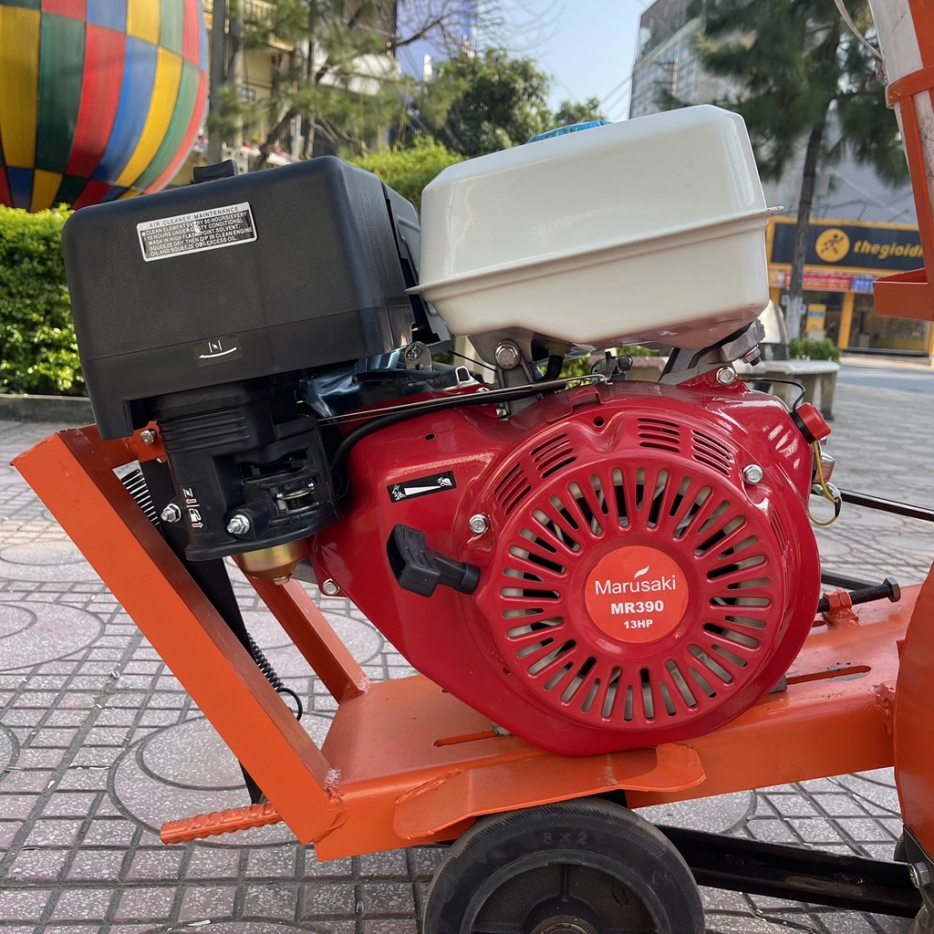 Máy cắt bê tông, cắt đường chế lắp động cơ xăng GX390 sử dụng lưỡi 500mm