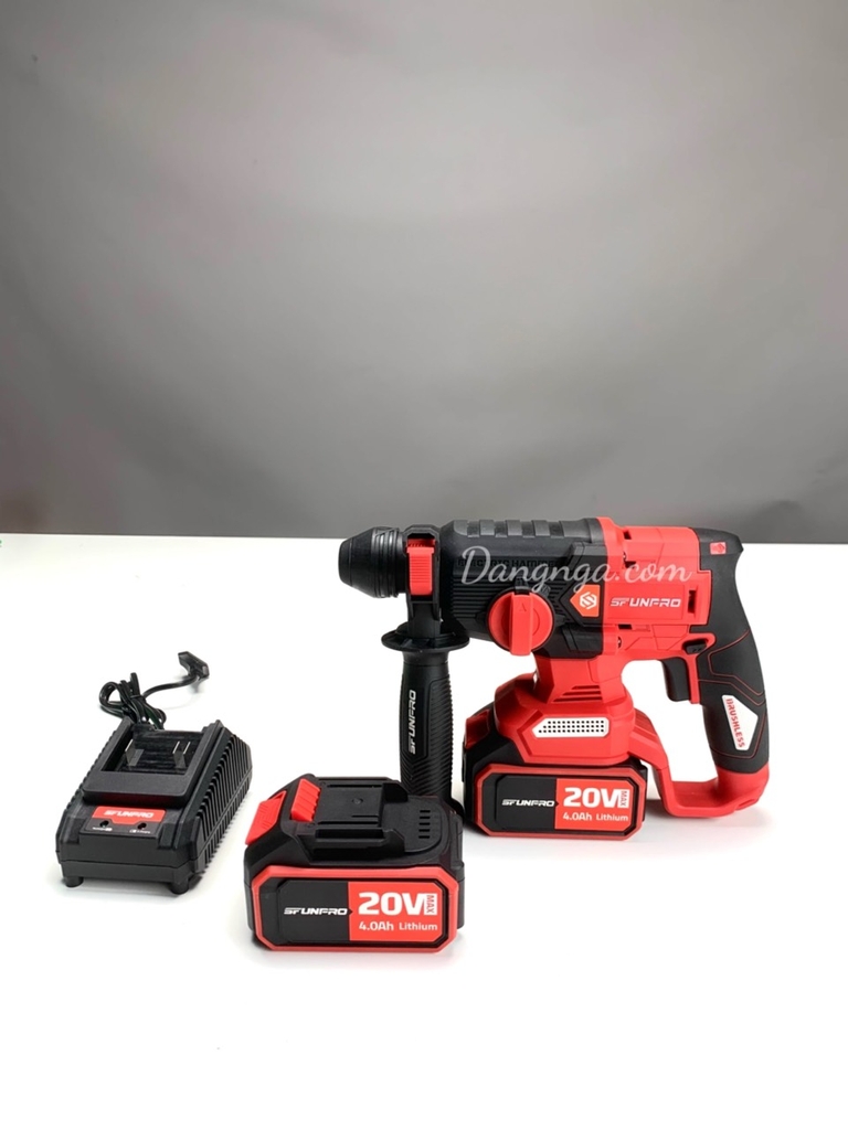 MÁY KHOAN BÊ TÔNG PIN 20V (BỘ 2 PIN 4.0AH, 1 SẠC) SFUNPRO S20 DCD26A
