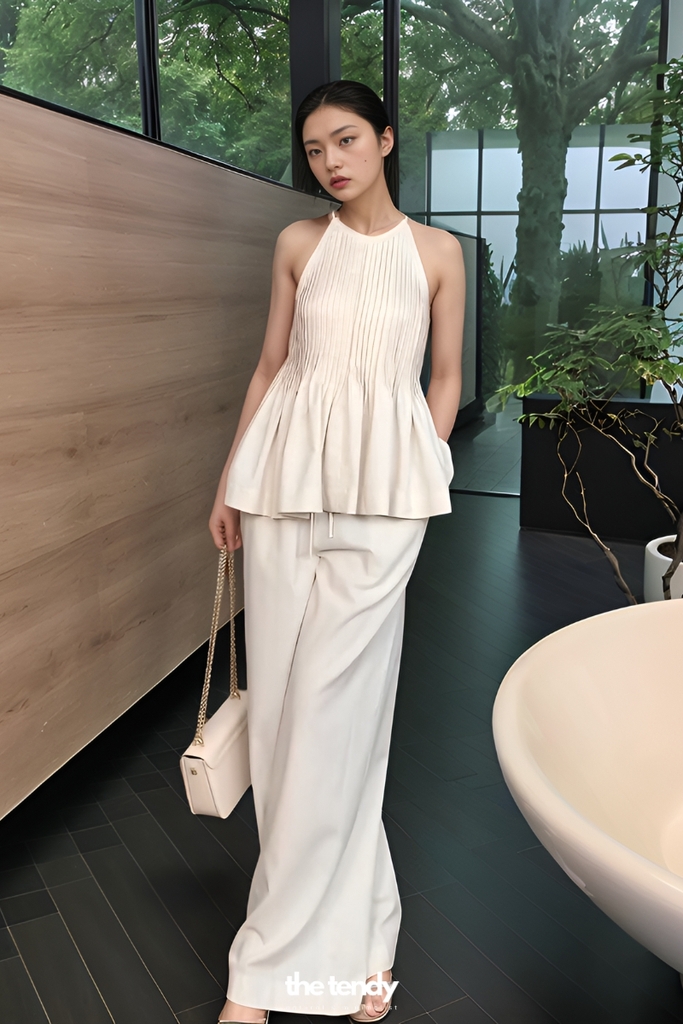 Áo yếm linen dây buộc sau lưng lena