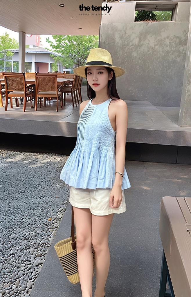 Áo yếm linen dây buộc sau lưng lena