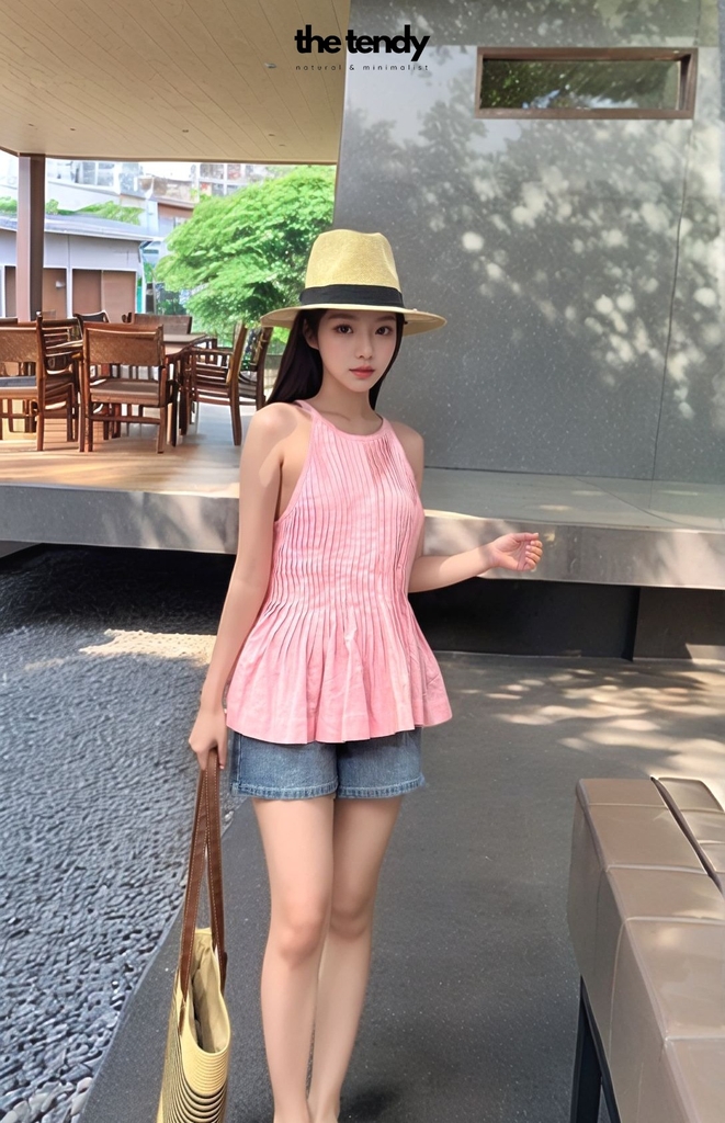 Áo yếm linen dây buộc sau lưng lena