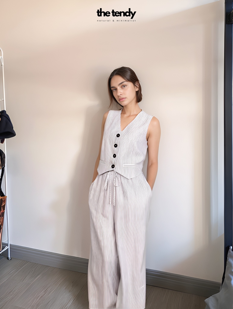 Áo gile linen Lauryn