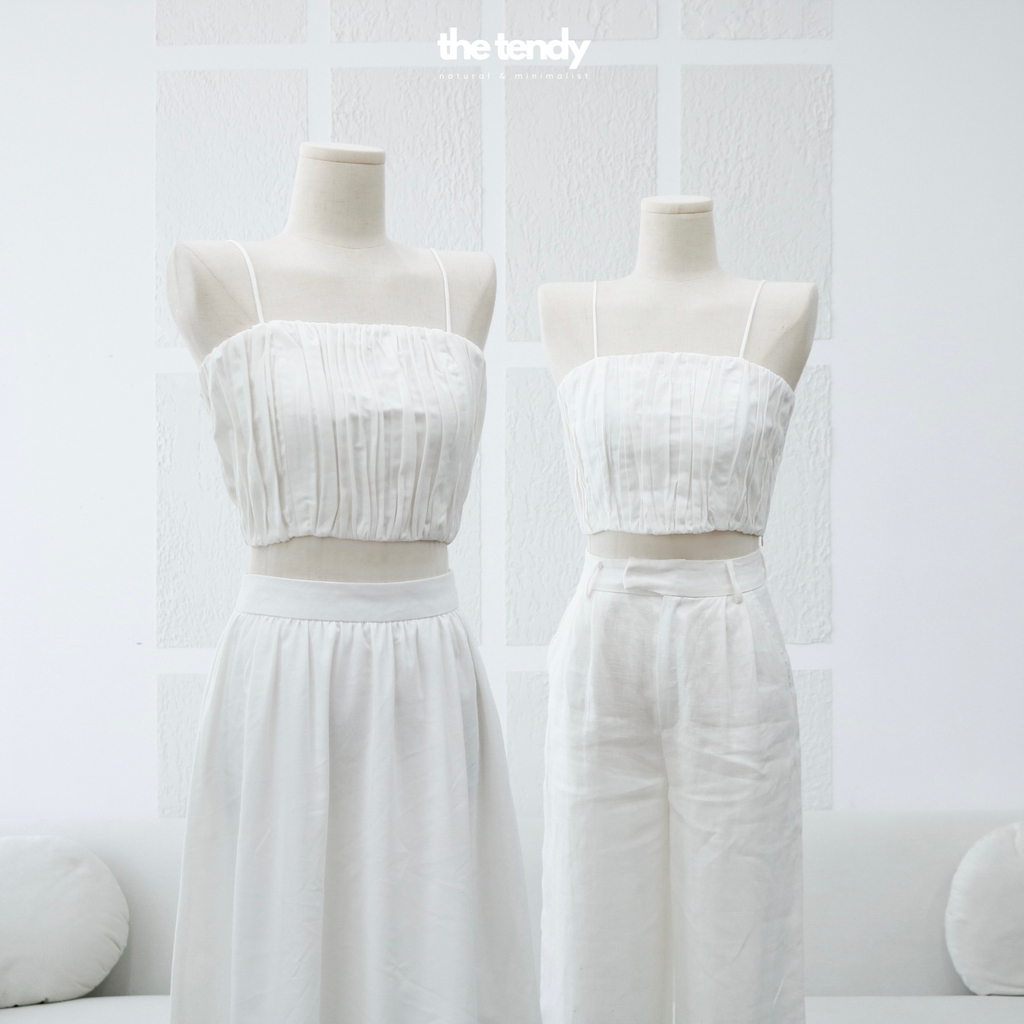 Áo 2 dây linen dáng Coptop Muguet