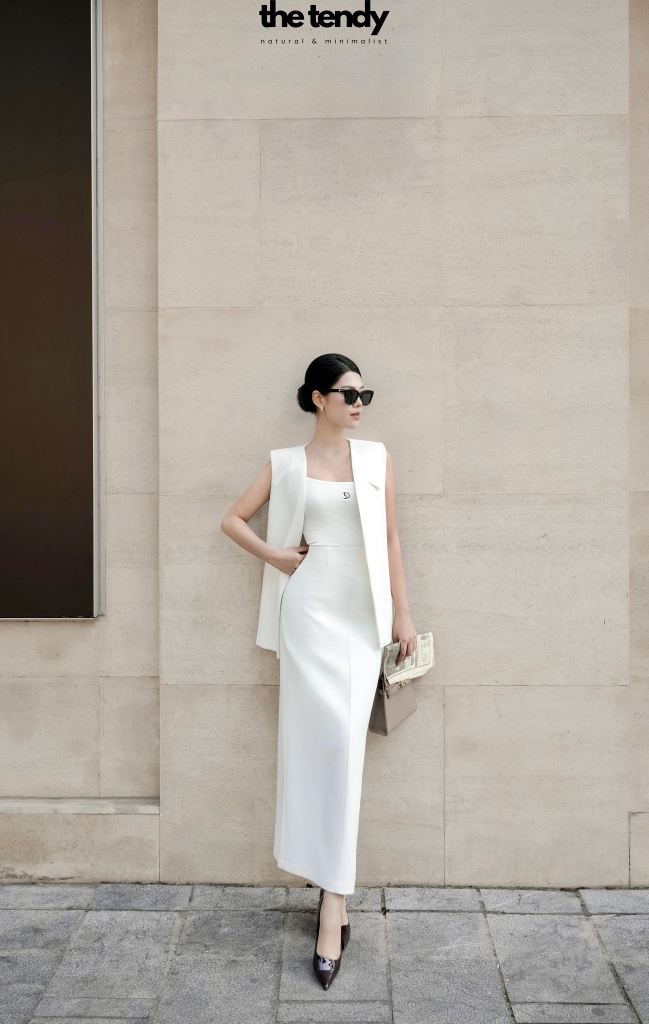 Áo gile Kelsey, chất chéo nhật cao cấp, trendy
