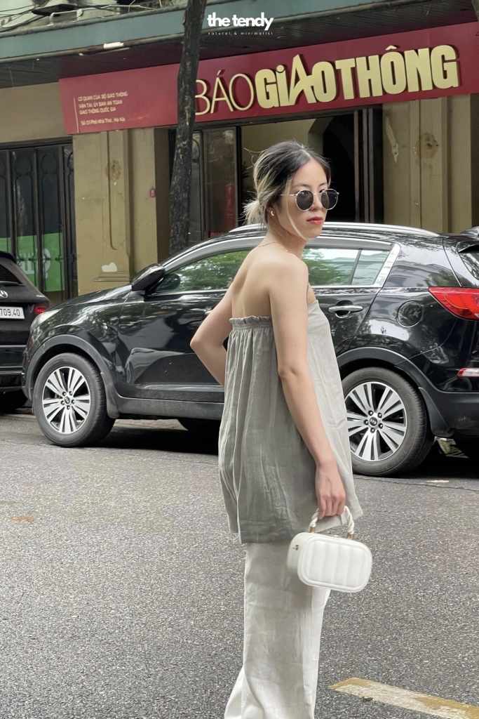 Quần Le Lys Linen Premium, dáng suông 2 màu Trắng/Đen