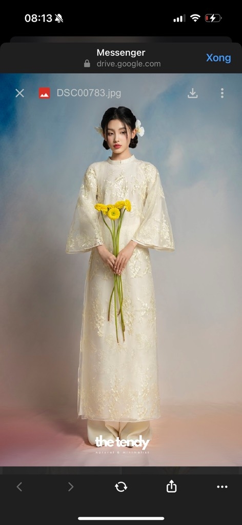 Quần áo dài lụa trơn