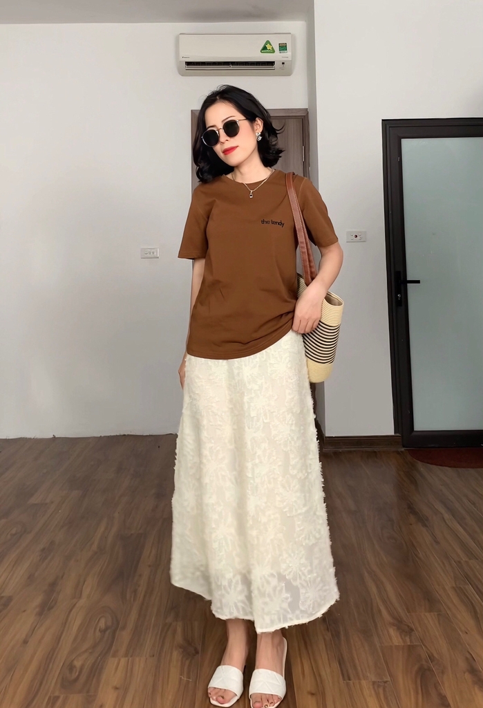 Áo thun Casey tay ngắn, nhiều màu, form vừa, chất cotton 100%