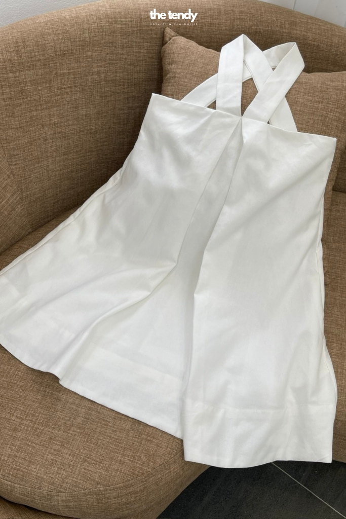 Áo linen (có thể mặc như váy) La Jacinthe 3 màu: Đen, Trắng, Muối tiêu