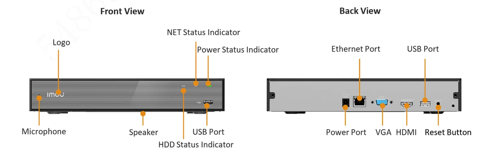 Đầu ghi Imou 10 kênh Băng Tầng Kép NVR-N110-8A0E
