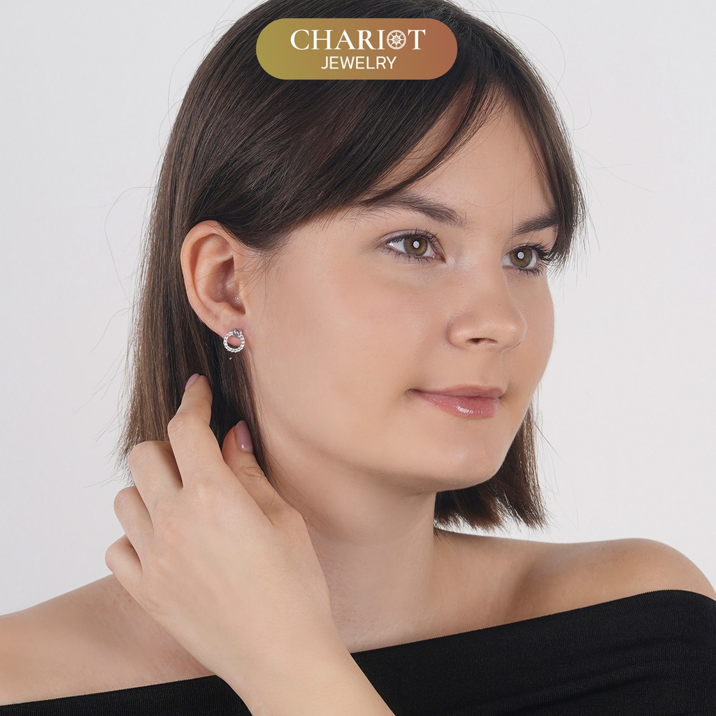 Khuyên tai bạc ECJ69 Chiêu Tài Như Ý s925 Chariot Jewelry