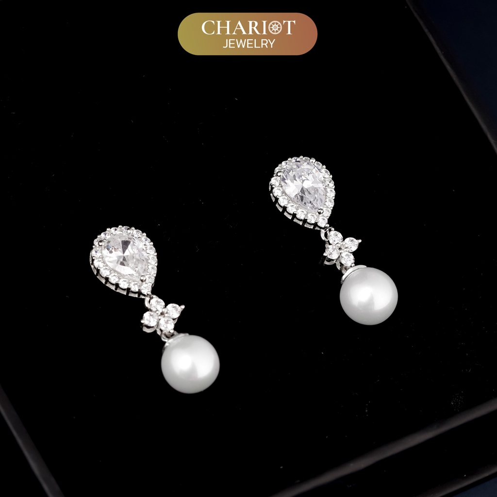 Khuyên tai bạc ECJ71 vũ trụ lấp lánh, bí ẩn Chariot Jewelry