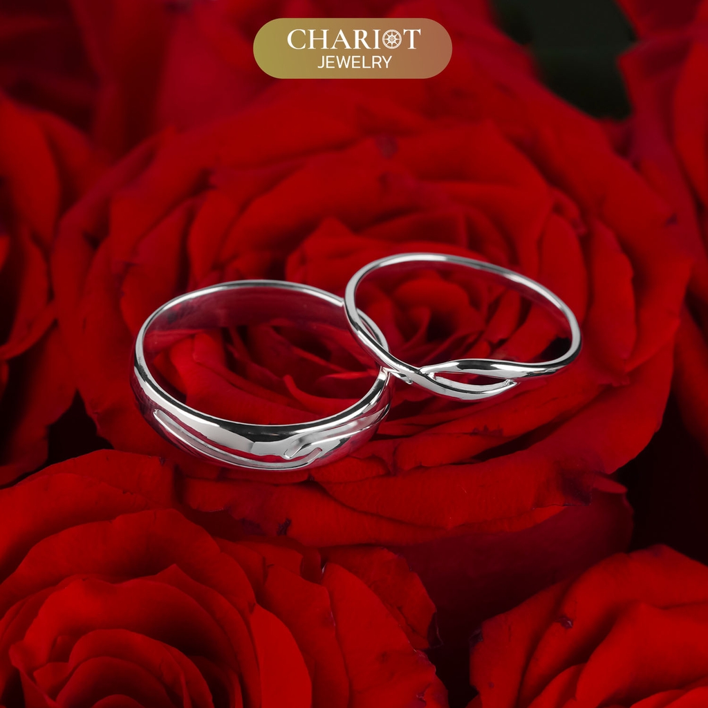 Nhẫn đôi bạc S925 nam nữ NCJ133 Soulmate, nhẫn couple bạc, quà tặng 8-3 ý nghĩa dành tặng bạn gái, ChariotJewelry