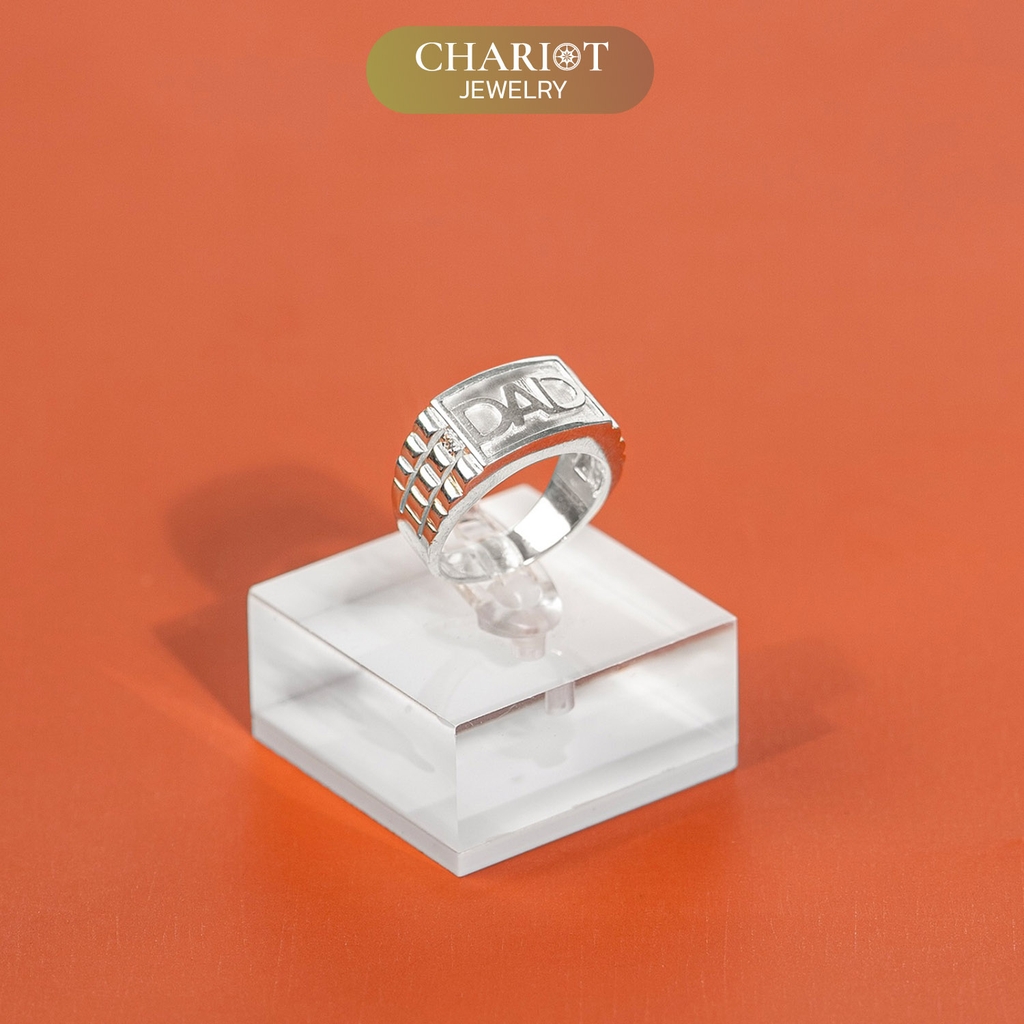 Nhẫn bạc S925 NCJ78 khắc chữ DAD món quà ý nghĩa dành tặng bố ChariotJewelry