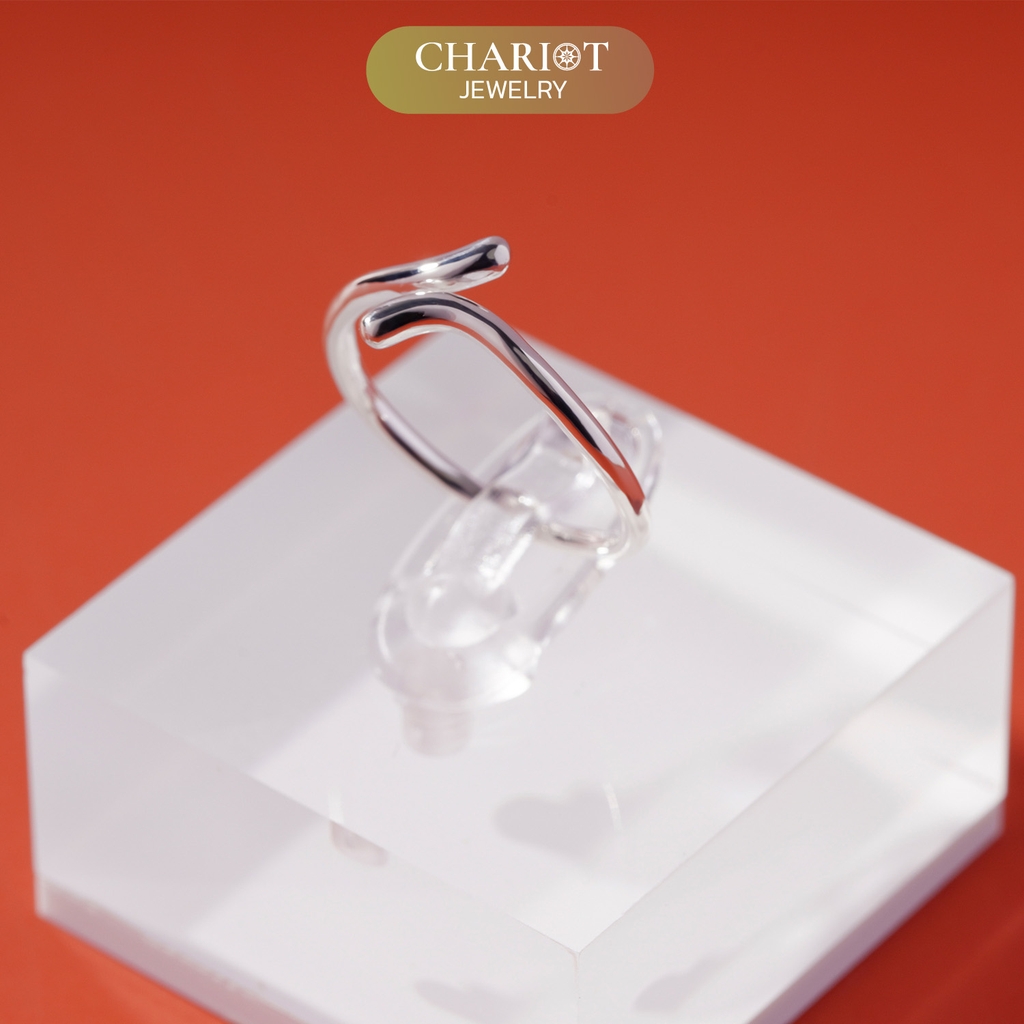 Nhẫn bạc NCJ18 Xoắn Hở Đơn Giản Chariot Jewelry
