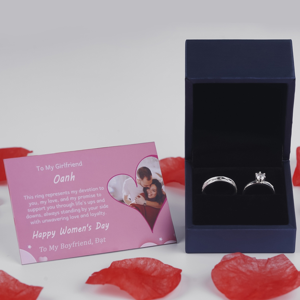 Nhẫn đôi bạc S925 nam nữ NCJ116 Destiny's Promise, nhẫn couple bạc, quà tặng 8-3 ý nghĩa dành tặng bạn gái, ChariotJewelry