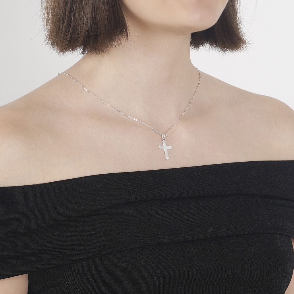 Dây chuyền bạc s925 DCJ184 Chữ thập thanh lịch Chariot Jewelry