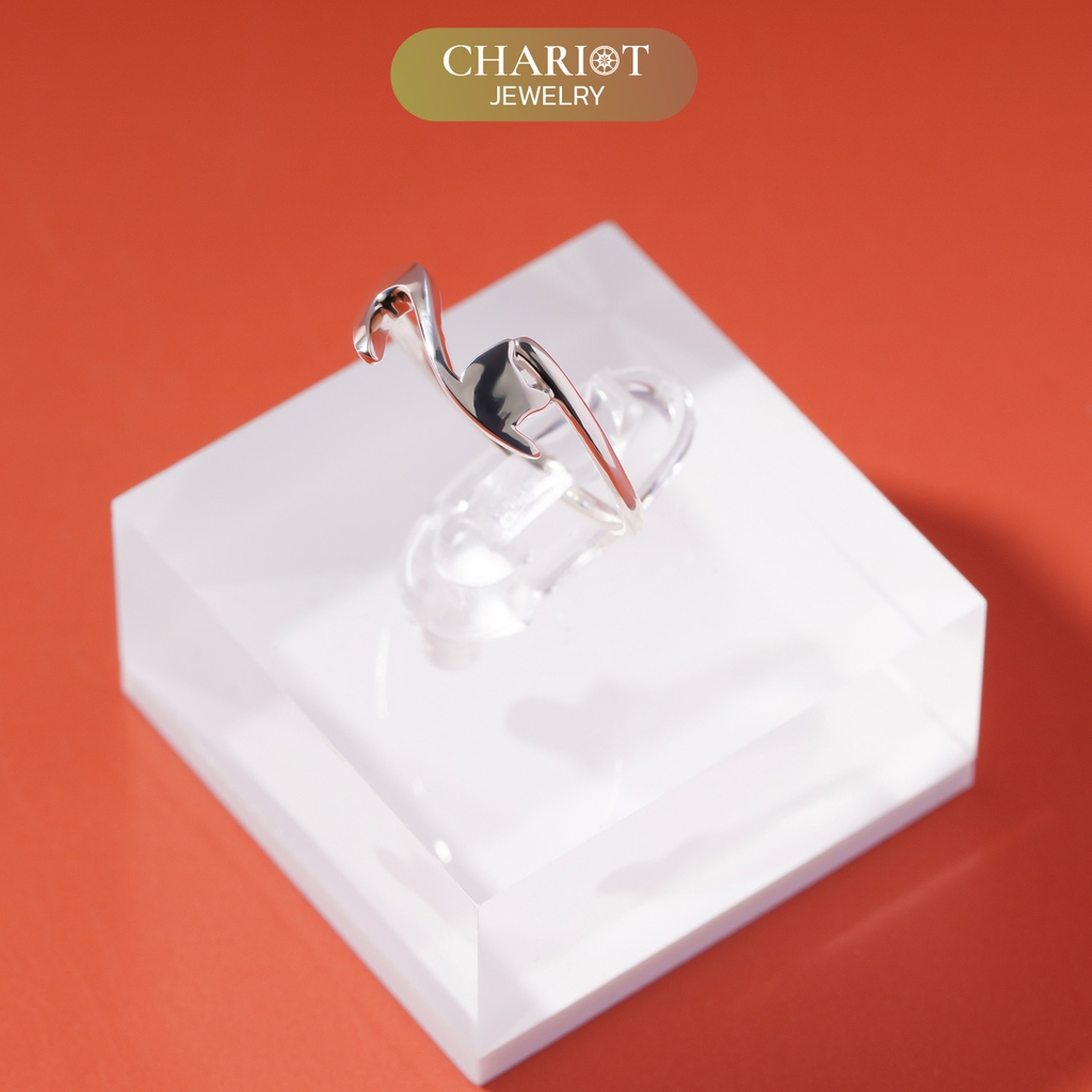 Nhẫn bạc 925 CHARIOT cách điệu hình mèo dễ thương ChariotJewelry NCJ39