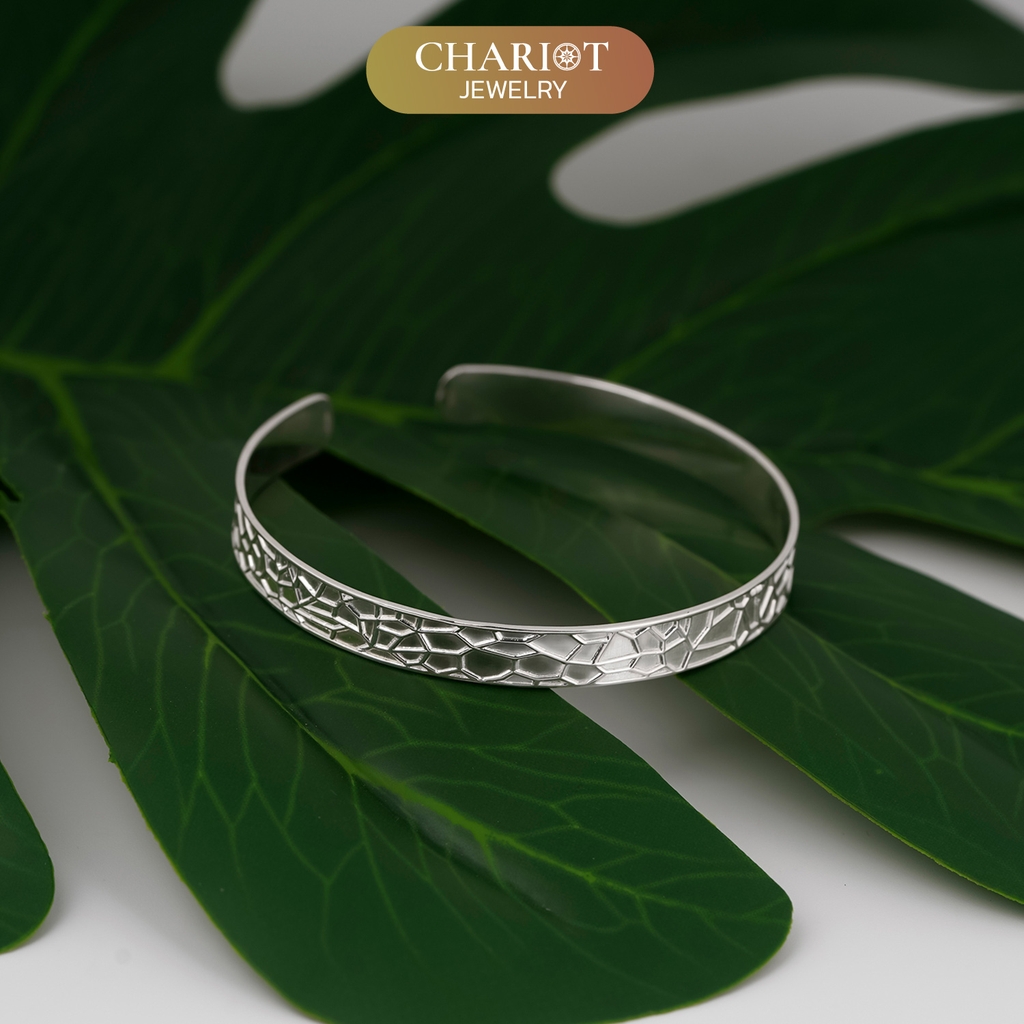 Lắc tay BCJ12 họa tiết vết nứt cá tính Chariot Jewelry