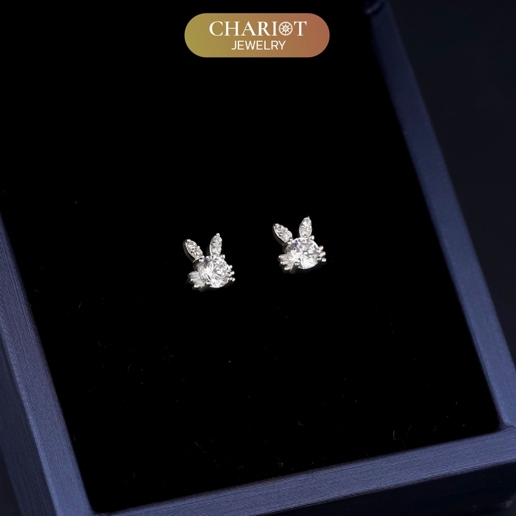 Khuyên tai bạc ECJ20 Thỏ con đáng yêu s925 ChariotJewelry