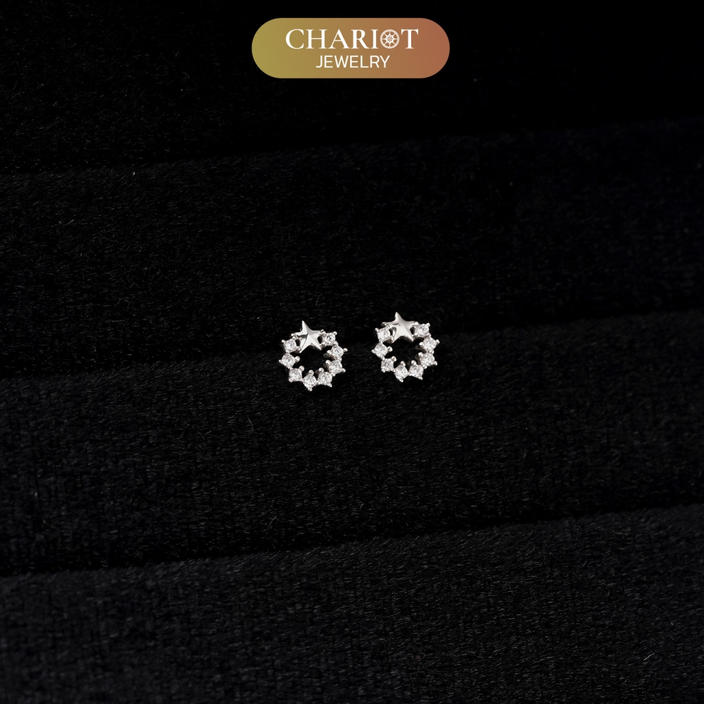 Khuyên tai bạc ECJ74 ngôi sao hy vọng lấp lánh Chariot Jewelry