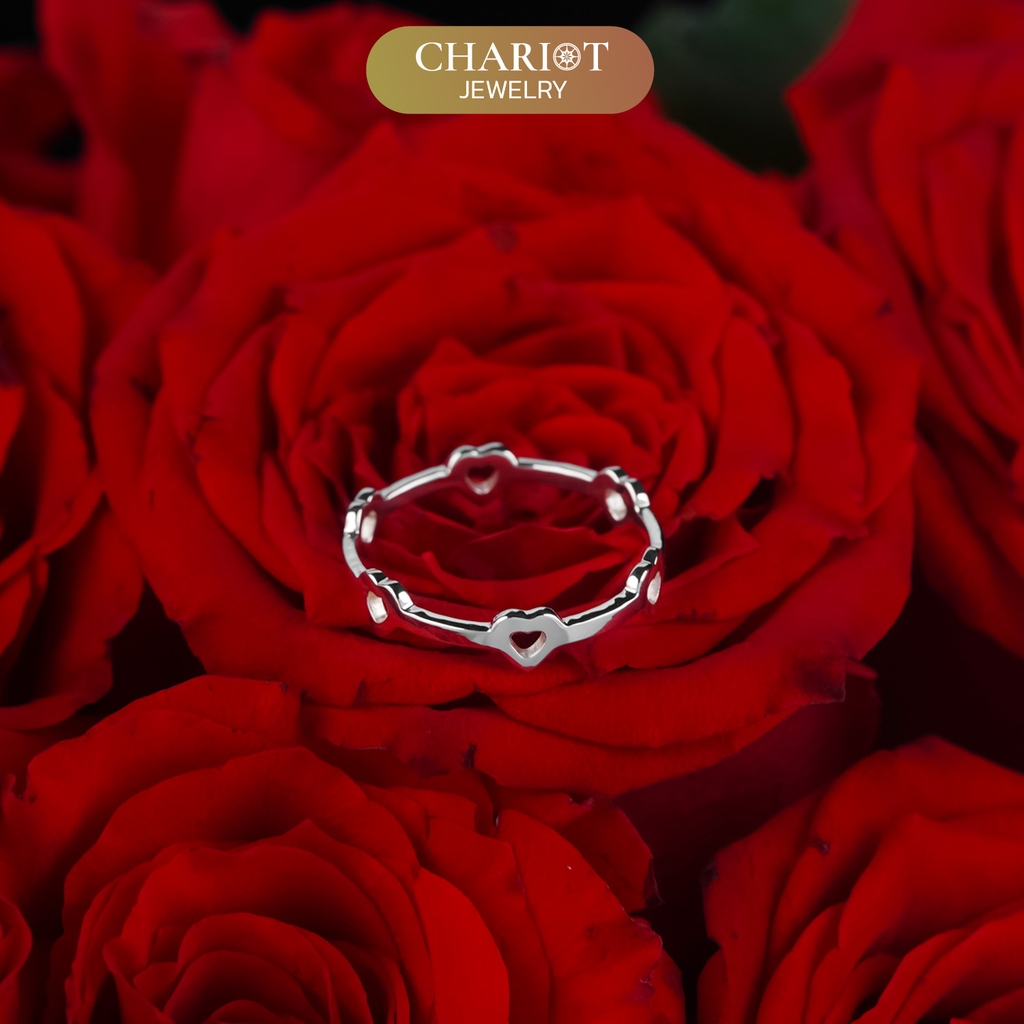 Nhẫn bạc S925 NCJ88 trái tim cách điệu, quà tặng Valentine ý nghĩa dành tặng bạn gái, Chariot Jewelry