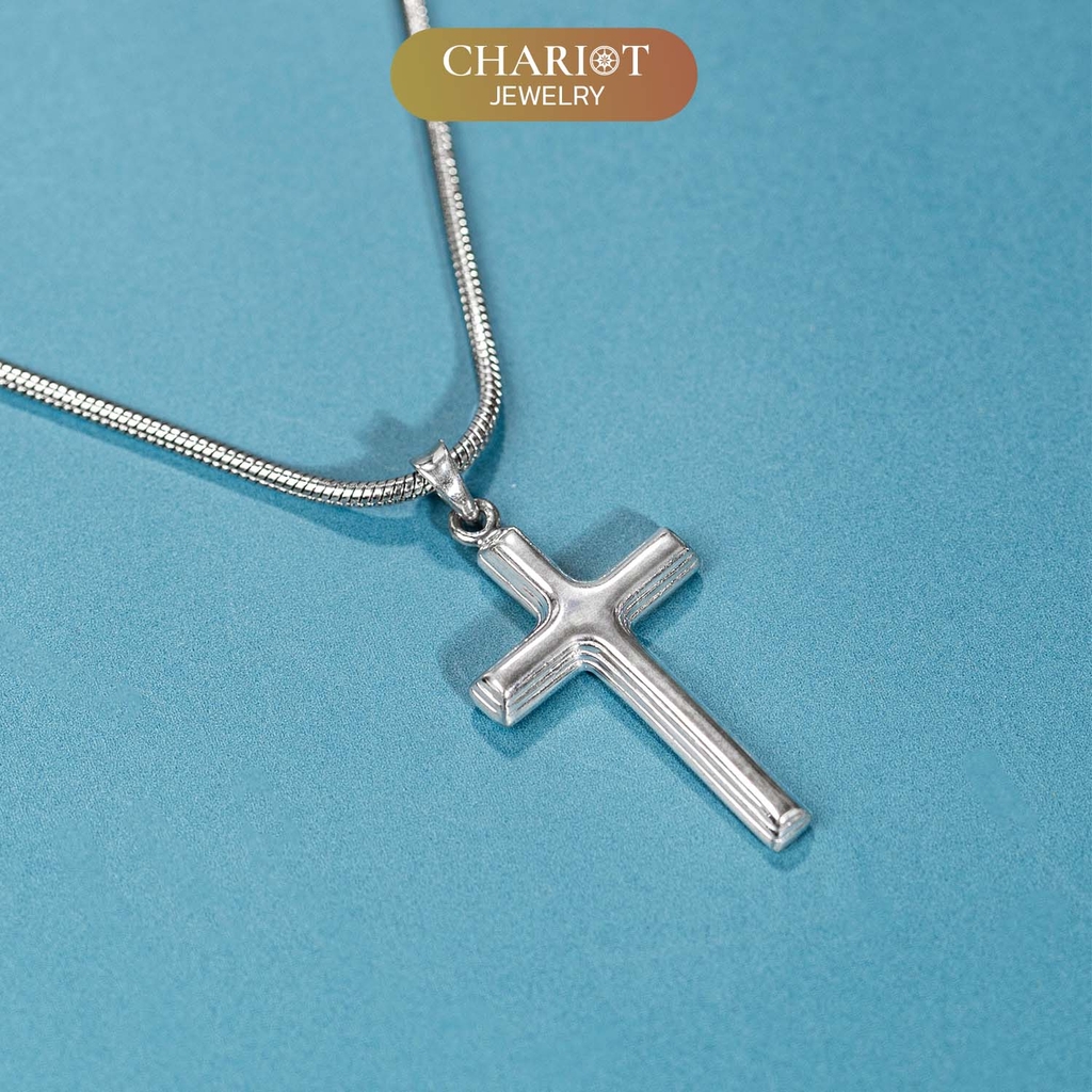 Dây chuyền bạc DCJ08 chữ thập ChariotJewelry