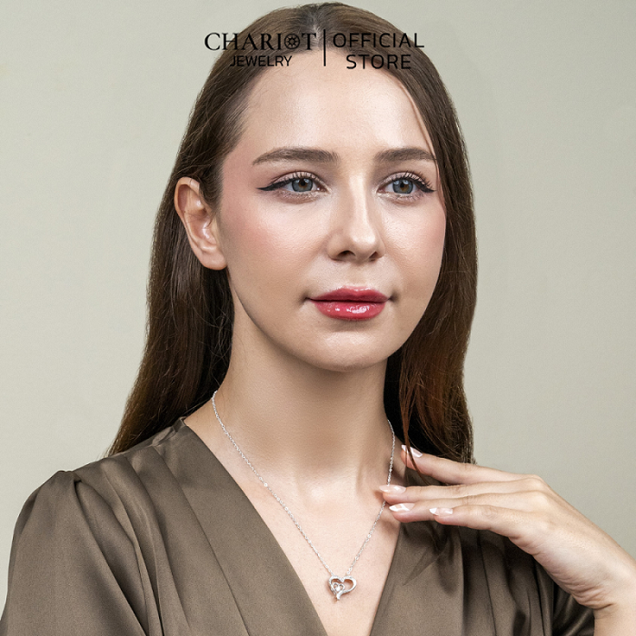 Dây chuyền DCJ06 S925 Dancing Heart, trái tim quyến rũ, quà tặng Valentine ý nghĩa, ChariotJewelry