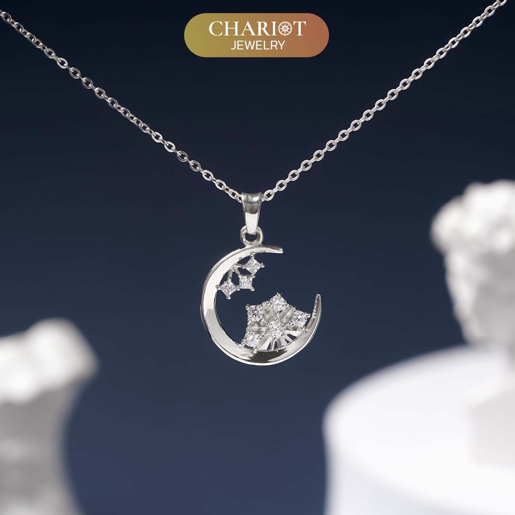 Dây chuyền bạc DCJ47 moon & star s925 ChariotJewelry