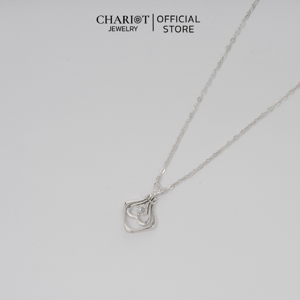 Dây chuyền bạc DCJ11 S925 Upside Down Heart, quà tặng 8-3 ý nghĩa, Chariot Jewelry