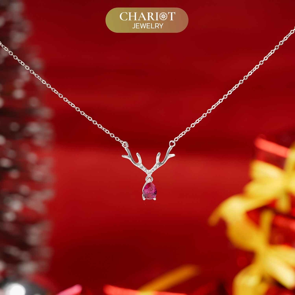Dây chuyền bạc DCJ28 Reindeer Antler S925 ChariotJewelry