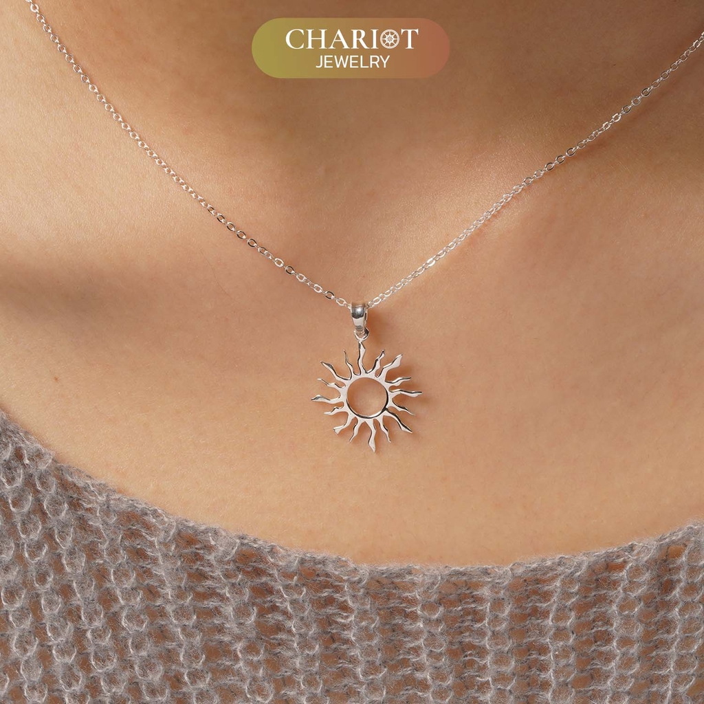 Dây chuyền DCJ66 biểu tượng mặt trời S925 ChariotJewelry