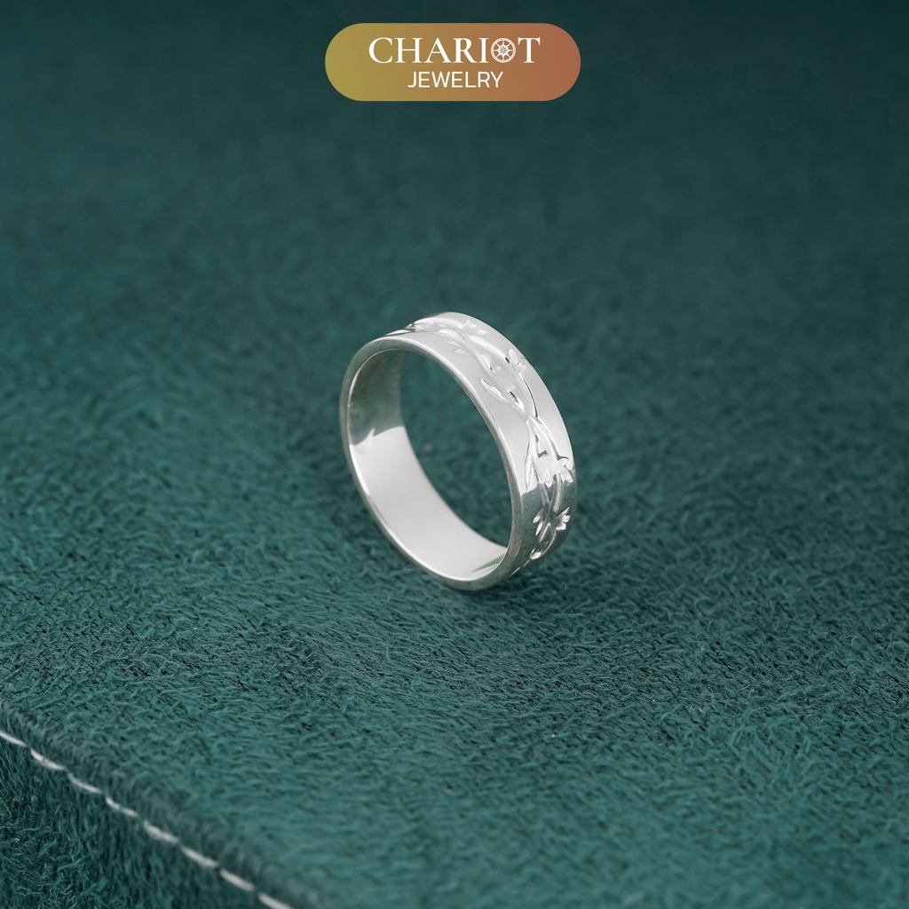 Nhẫn đôi bạc S925 nam nữ NCJ119 Harmony, nhẫn couple bạc, quà tặng 8-3 ý nghĩa dành tặng bạn gái, ChariotJewelry