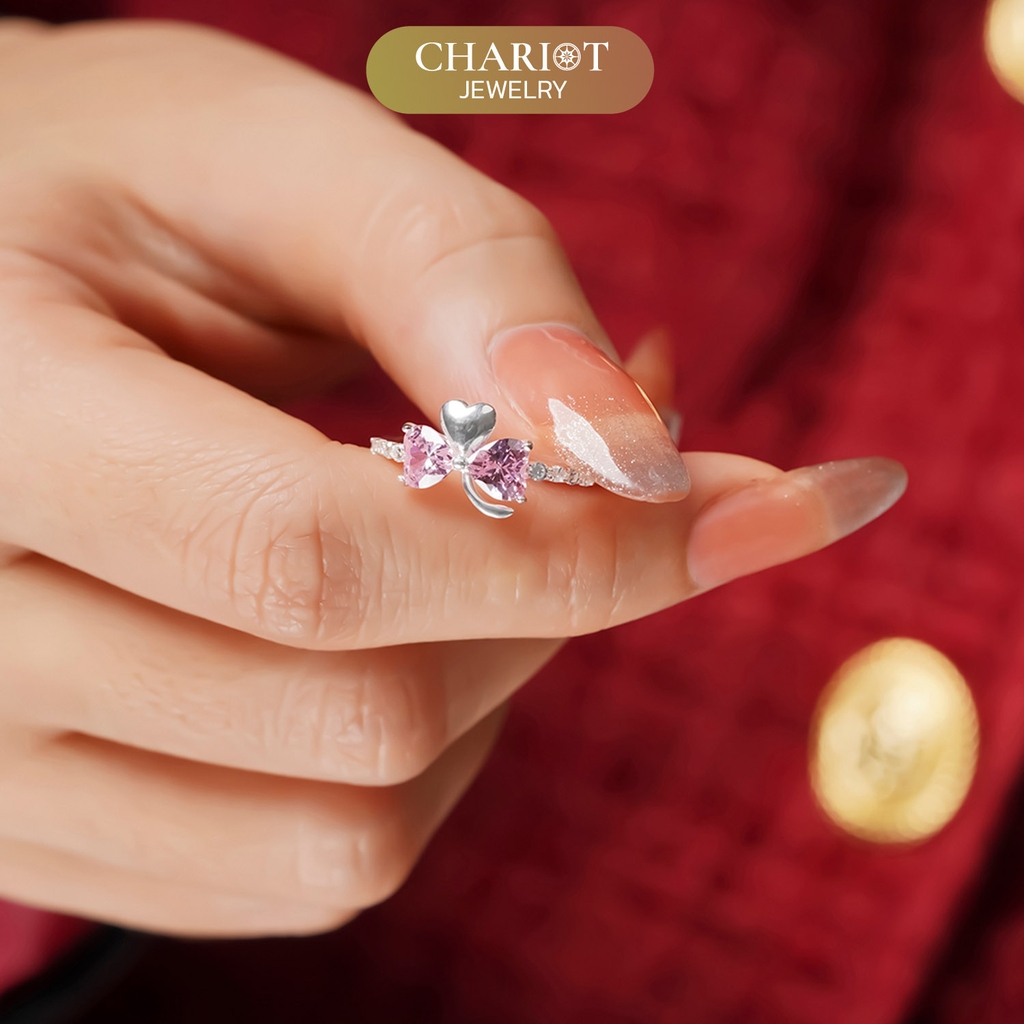Nhẫn bạc NCJ47 Tình yêu và Hi vọng ChariotJewelry