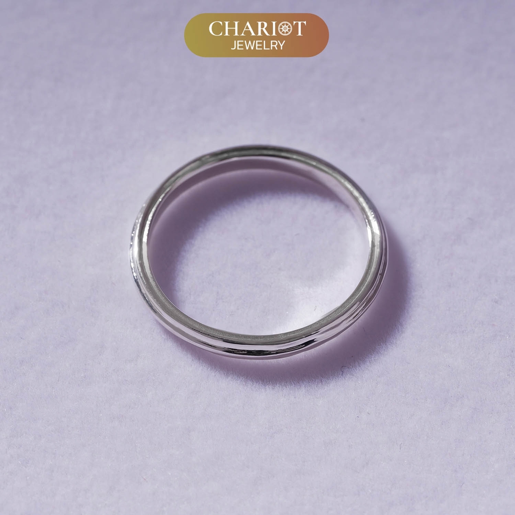 Nhẫn bạc NCJ07 3 rãnh tròn trơn Chariot Jewelry