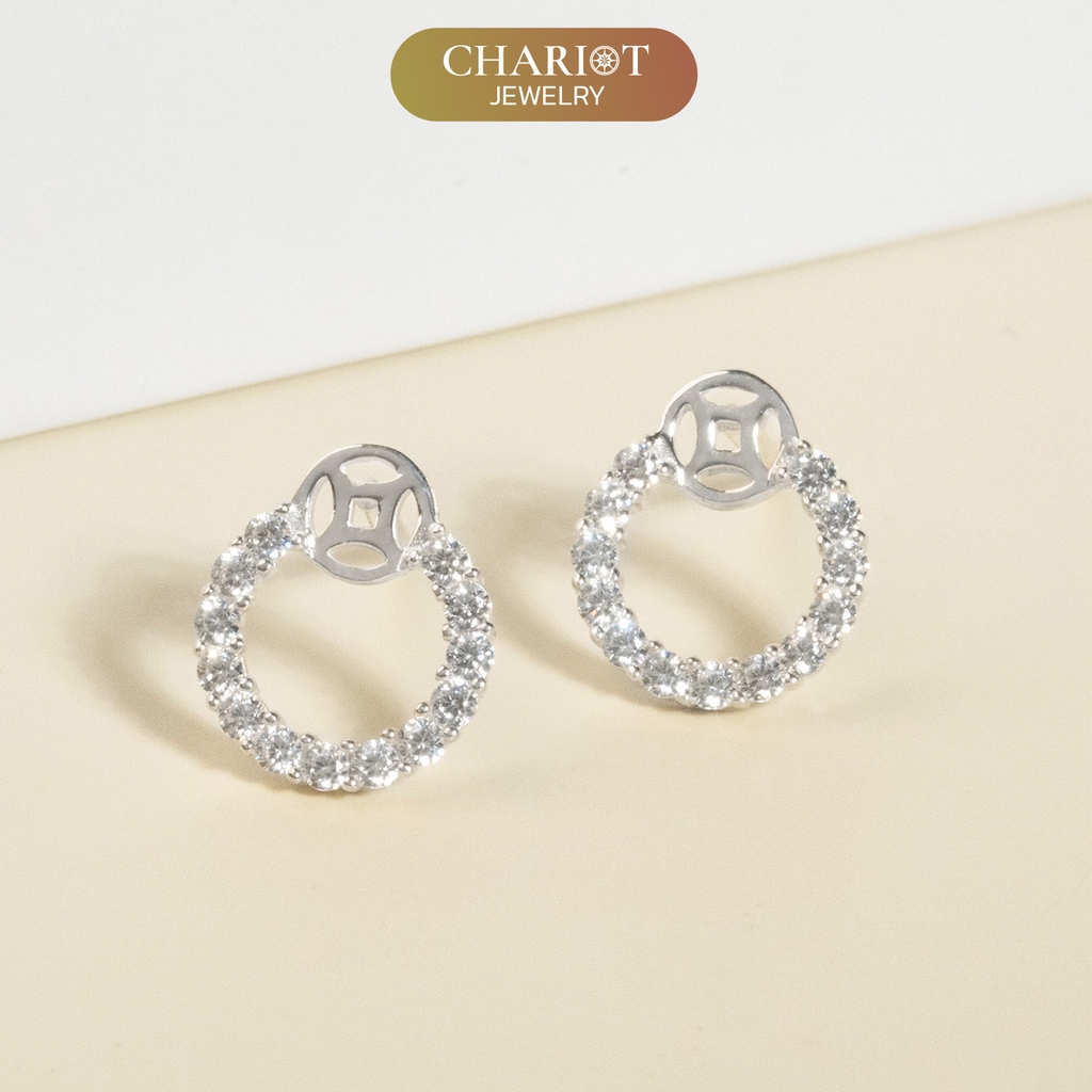 Khuyên tai bạc ECJ69 Chiêu Tài Như Ý s925 Chariot Jewelry