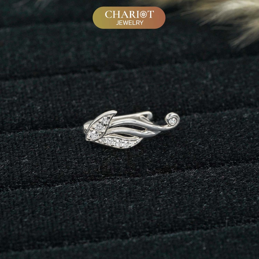 Khuyên tai bạc s925 ECJ02  Ancient Wings ChariotJewelry