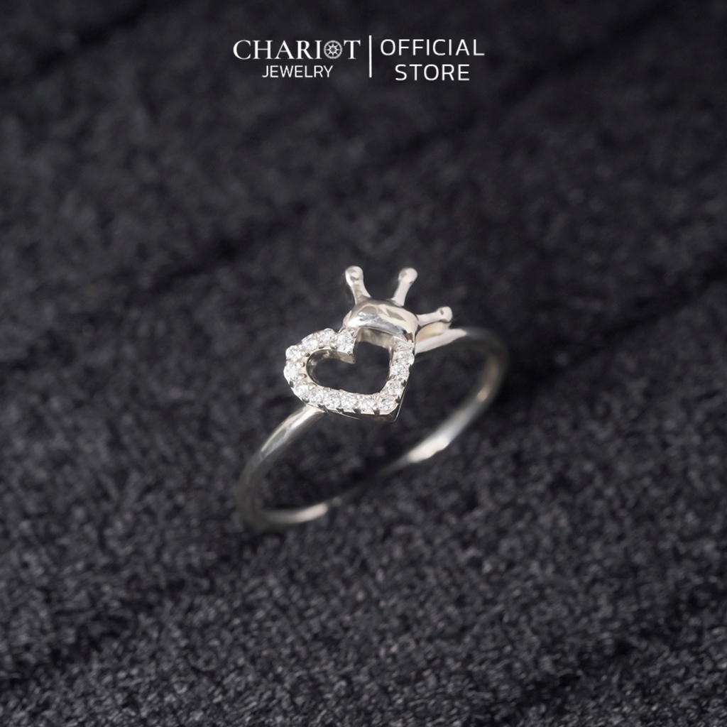 Nhẫn bạc NCJ55 S925 Minimalist Tiny Heart, quà tặng 8-3 ý nghĩa dành cho bạn gái, Chariot Jewelry