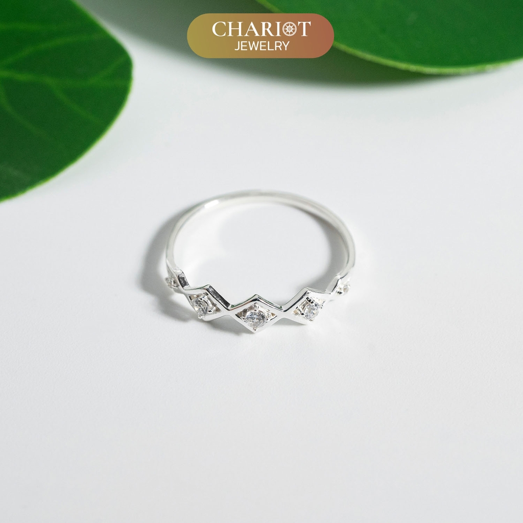 Nhẫn đôi bạc S925 nam nữ NCJ123 Art Deco Inspired, nhẫn couple bạc, quà tặng 8-3 ý nghĩa dành tặng bạn gái, ChariotJewelry