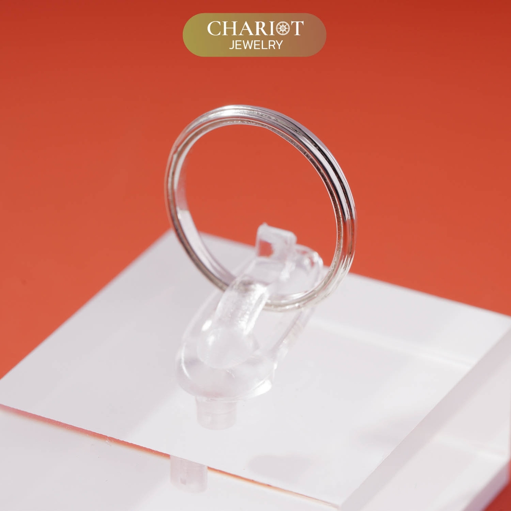 Nhẫn bạc NCJ07 3 rãnh tròn trơn Chariot Jewelry