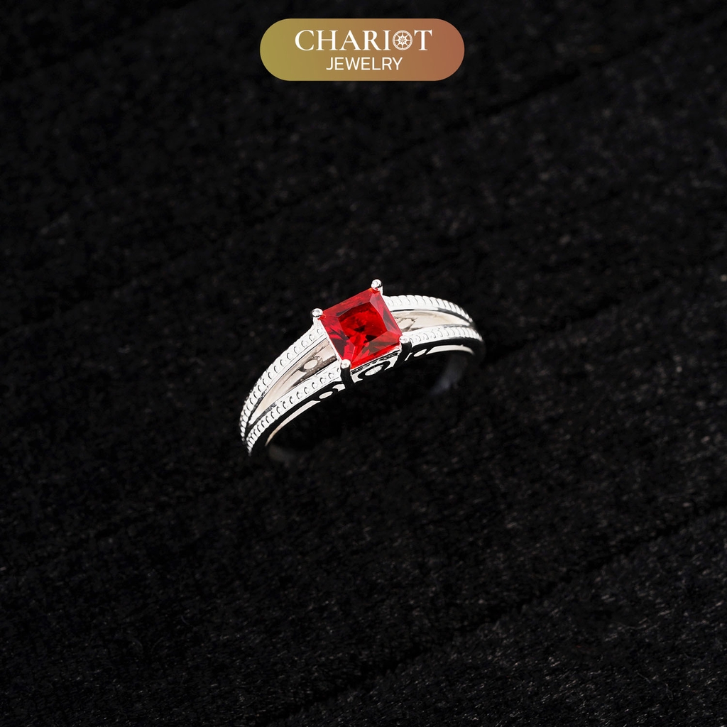 Nhẫn Bạc NCJ61 Round Stone ChariotJewelry