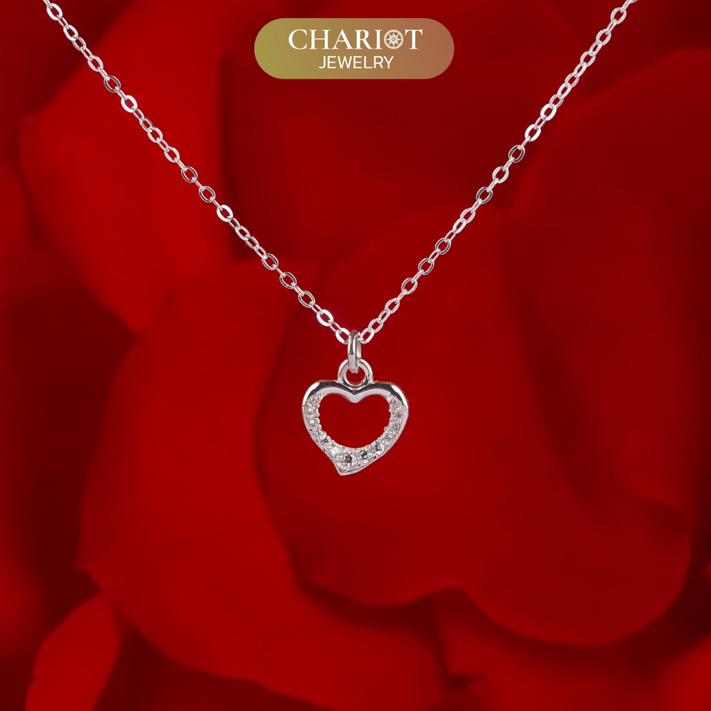 Dây chuyền bạc S925 DCJ212 Cherished Heart, quà tặng Valentine ý nghĩa, Chariot Jewelry
