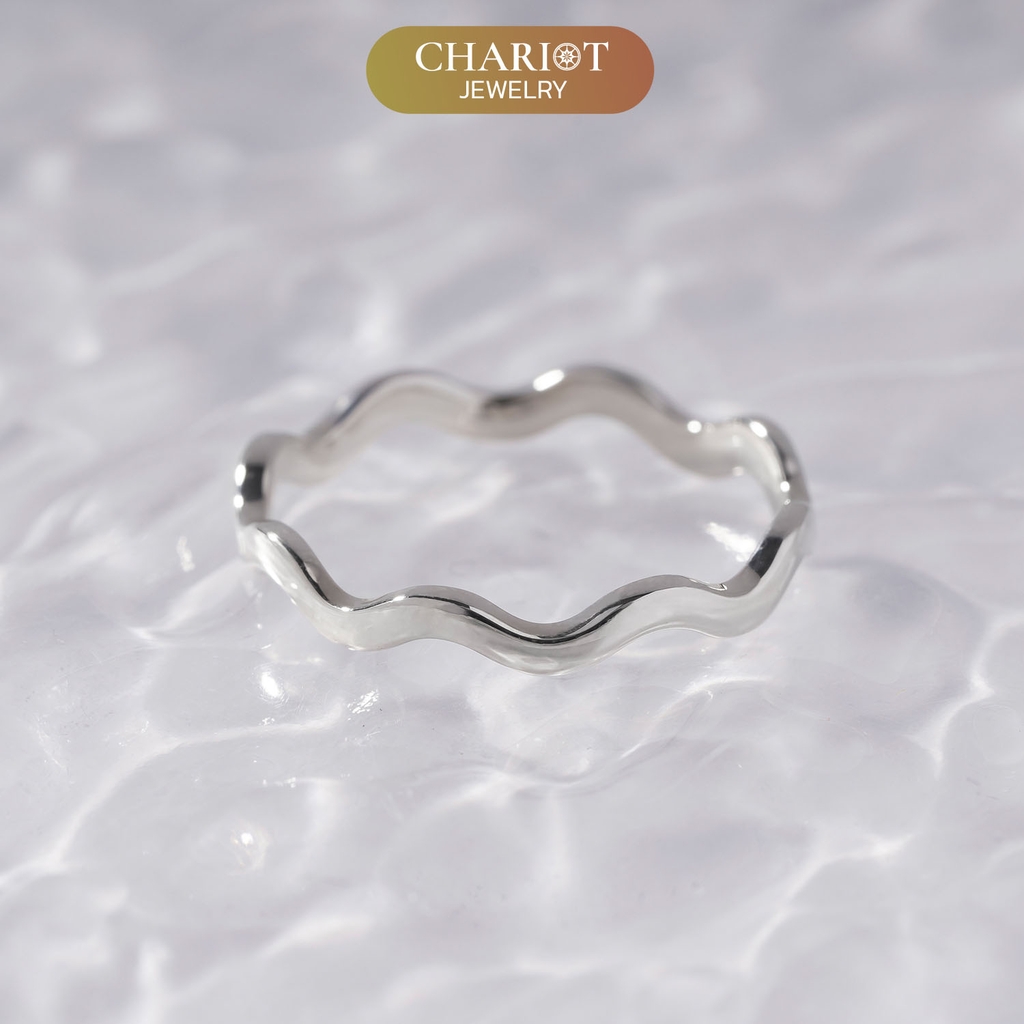 Nhẫn bạc NCJ12 Gợn Sóng Phong Cách Nhẹ Nhàng Chariot Jewelry
