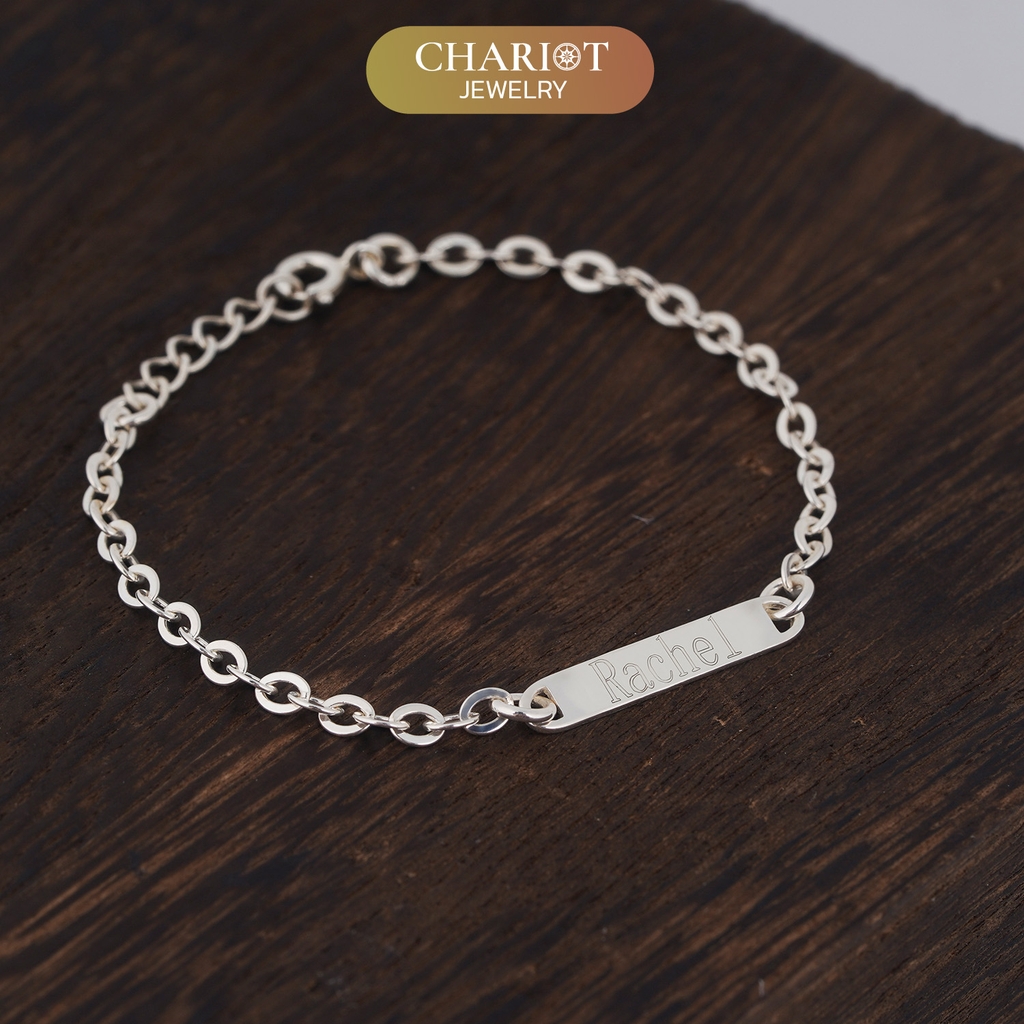 Lắc tay BCJ16 khắc tên cho em bé Chariot Jewelry