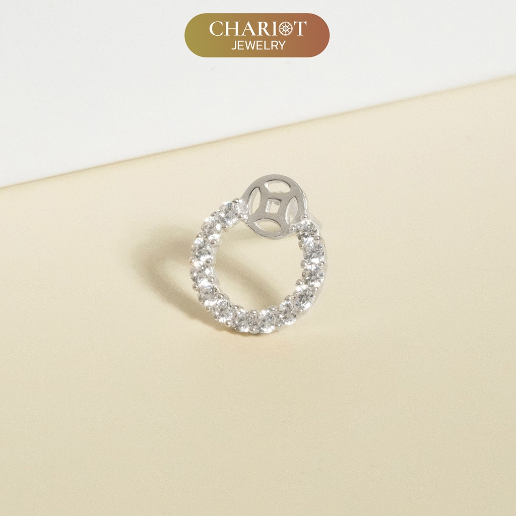 Khuyên tai bạc ECJ69 Chiêu Tài Như Ý s925 Chariot Jewelry