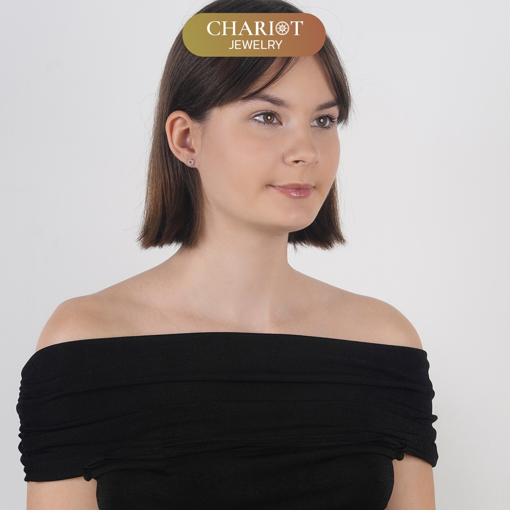 Khuyên tai bạc ECJ74 ngôi sao hy vọng lấp lánh Chariot Jewelry