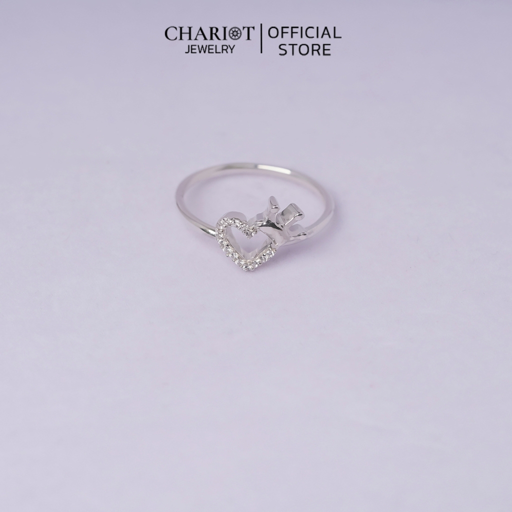 Nhẫn bạc NCJ55 S925 Minimalist Tiny Heart, quà tặng 8-3 ý nghĩa dành cho bạn gái, Chariot Jewelry