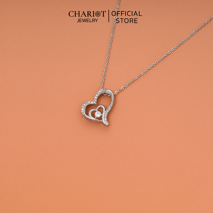 Dây chuyền DCJ06 S925 Dancing Heart, trái tim quyến rũ, quà tặng Valentine ý nghĩa, ChariotJewelry