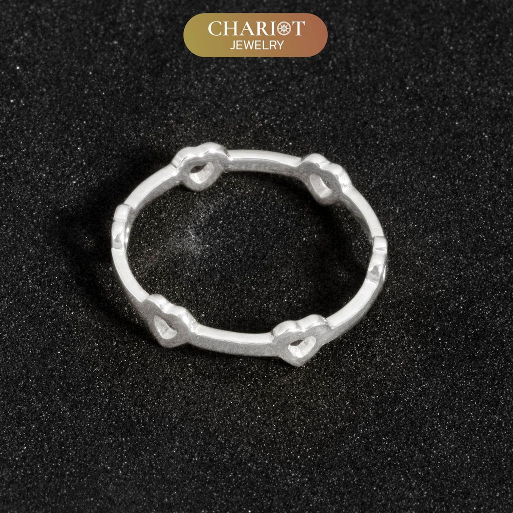 Nhẫn bạc S925 NCJ88 trái tim cách điệu, quà tặng Valentine ý nghĩa dành tặng bạn gái, Chariot Jewelry